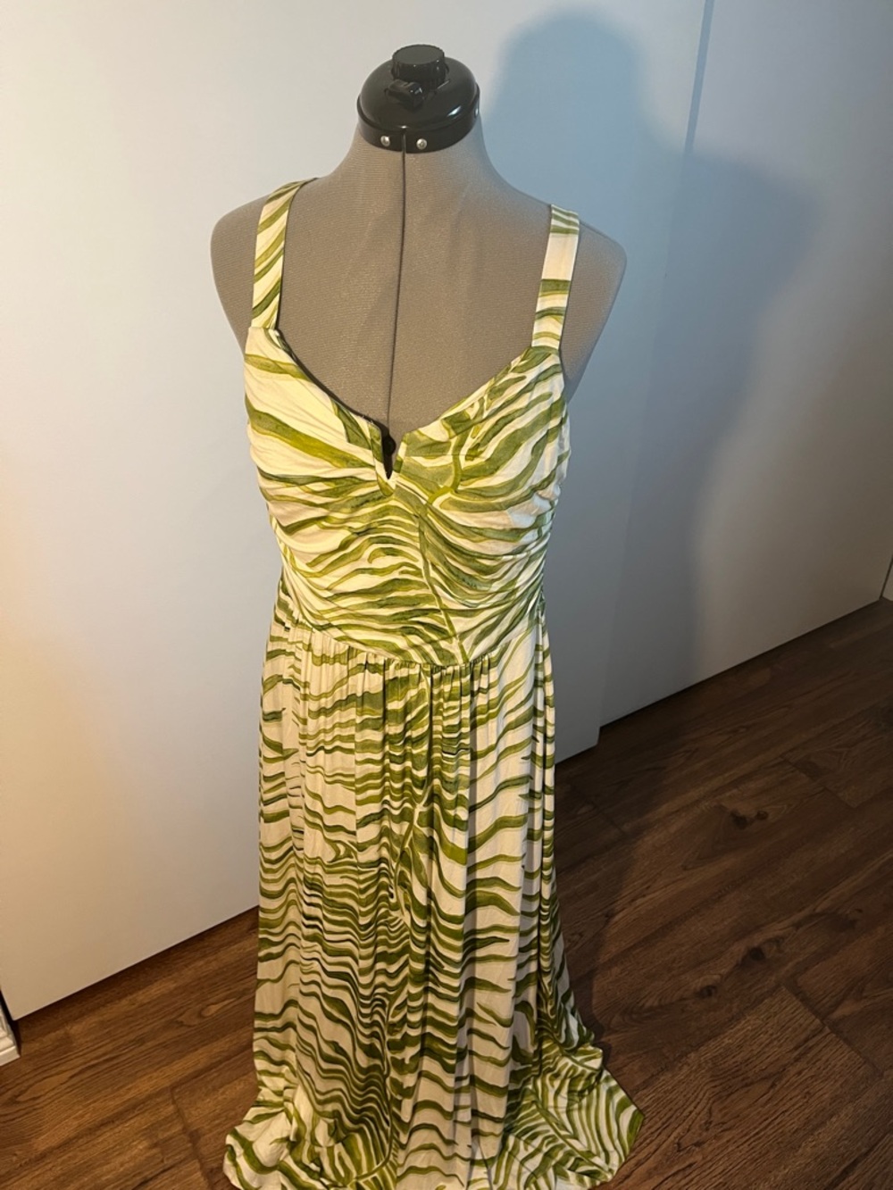 Soma Green Zebra-Print Maxi Dress